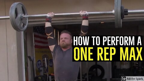 How To Ramp Up To A One Rep Max - Percentages and Rest Intervals