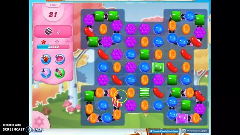 Candy Crush Level 1204 Audio Talkthrough, 3 Stars 0 Boosters