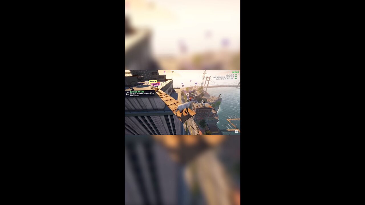 Smii7y throws puffer off the plank in goat simulator