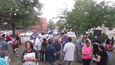 Fitchburg Opiate awareness event Lighting candles