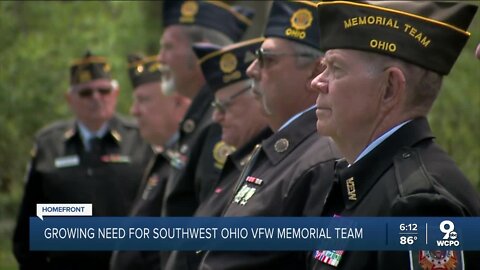 Tri-State memorial team in search of younger veterans amid record number of military funerals