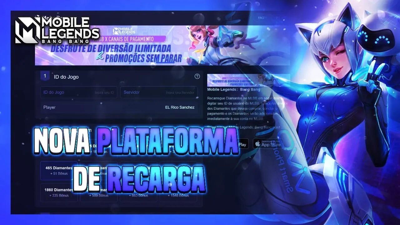 CONHEÇA A NOVA PLATAFORMA DE RECARGA DE DIAMANTES | MLBB