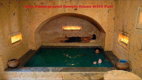 35 Days Building Underground House With Swimming Pool