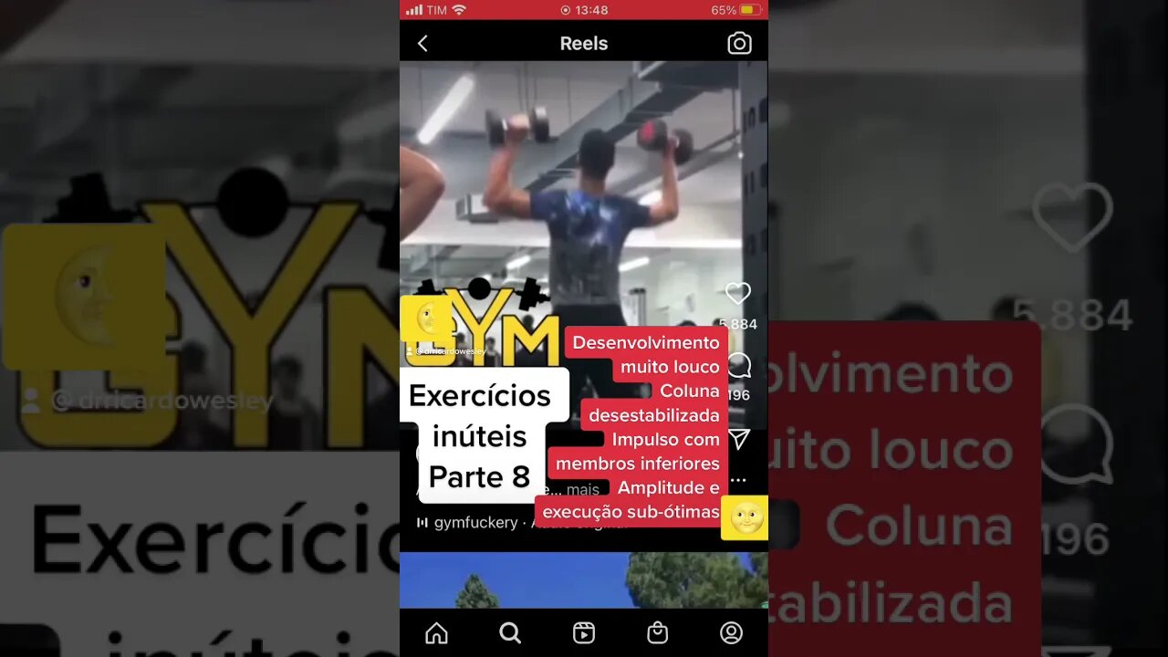 Exercícios inúteis parte 8. Desenvolvimento louco #shorts #hipertrofia #academia #musculacao #treino