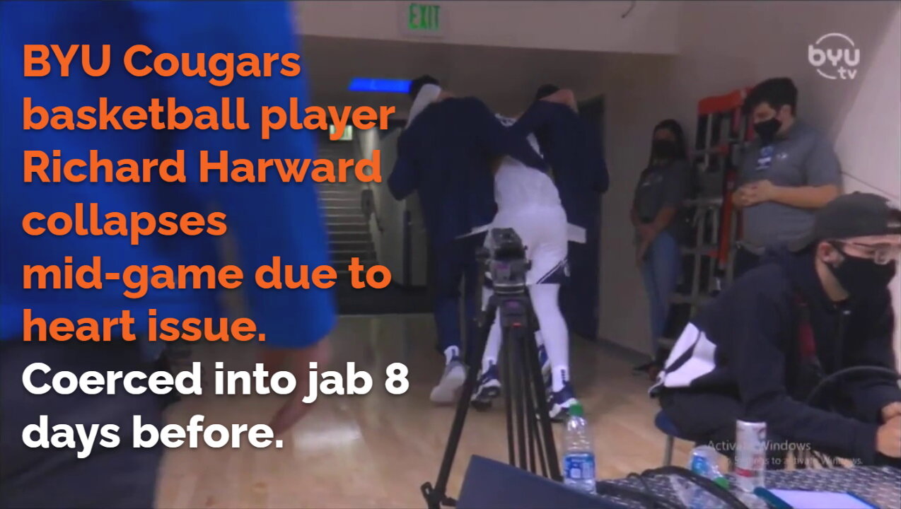 Basketball player Richard Harward collapses mid-game, heart issue, coerced into jab 8 days before