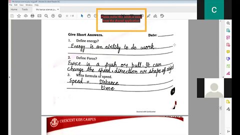 Class 4th Science 20 07 2020