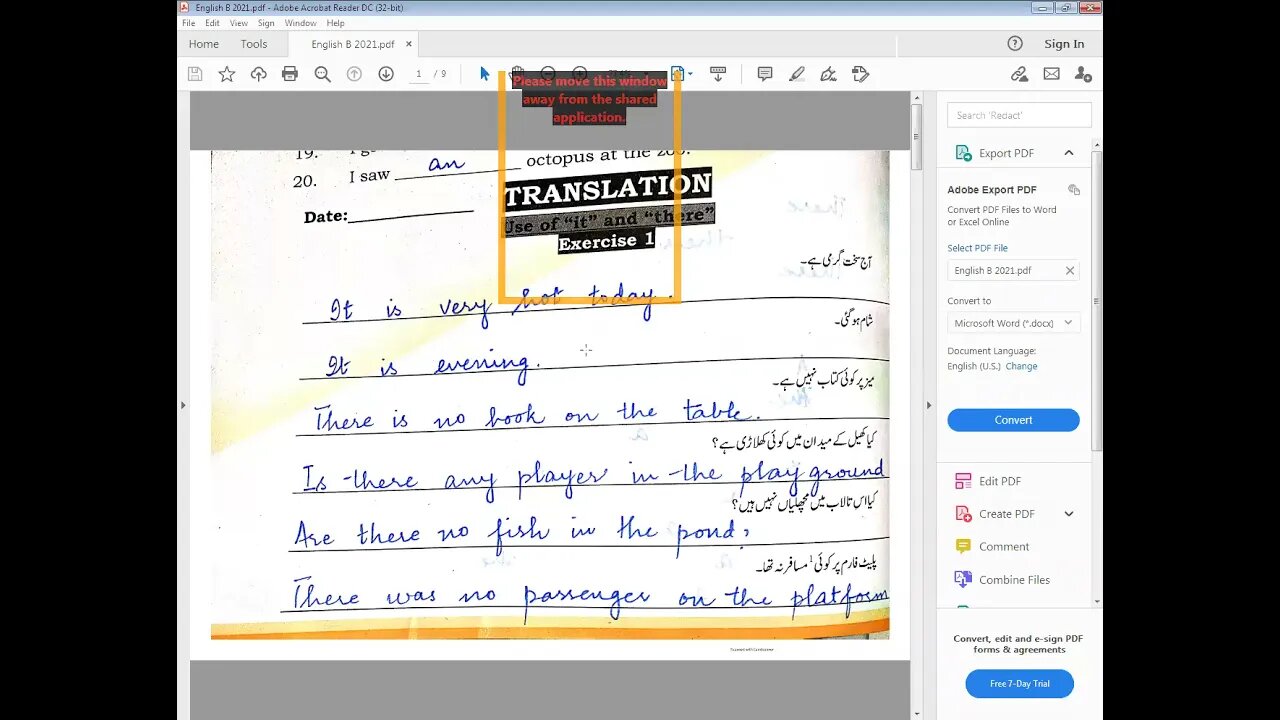 ENG B CLASS 7 3 4 21