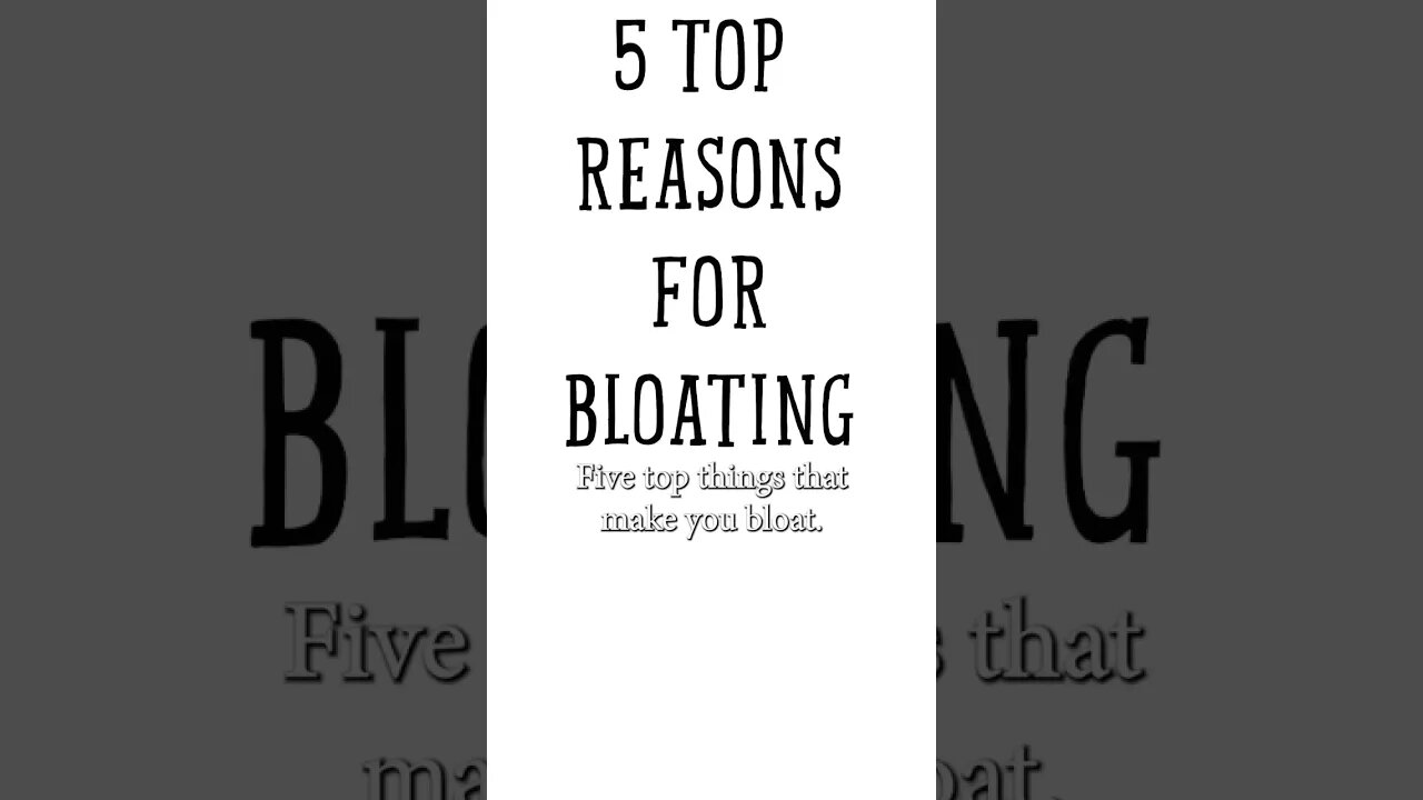 Banish the Bloat: Top 5 Reasons You're Feeling Puffed Up! #shorts