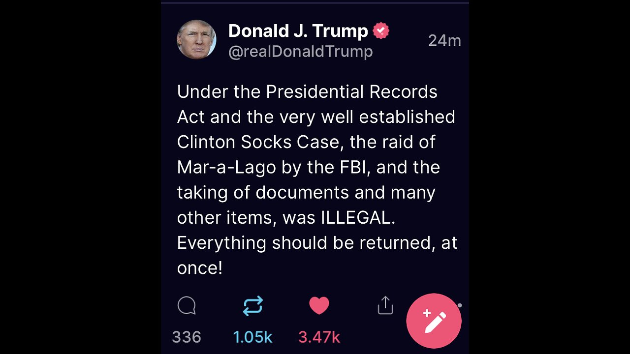 Mar a lago raid was illegal