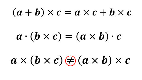 True-False Quiz Questions 10 to 12: Rearranging Scalar and Vector Triple Products