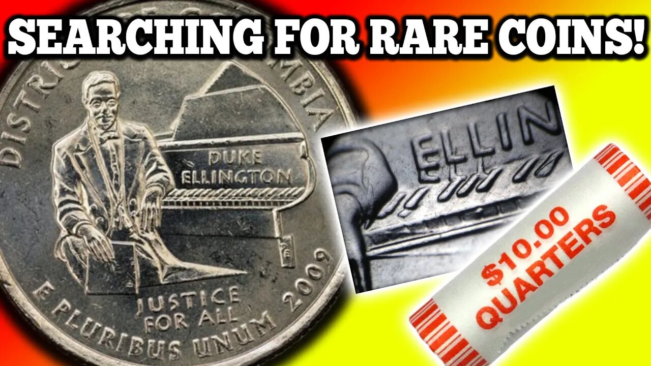 🚨Coin Roll Hunting Quarters for RARE COINS WORTH MONEY! 2009 Duke Ellington Doubled Die Quarter!