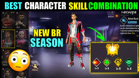 BEST CHARACTER COMBINATION FOR NEW BR-RANK SEASON 34|BR RANK BEST CHARACTER COMBINATION|BOT SANJU