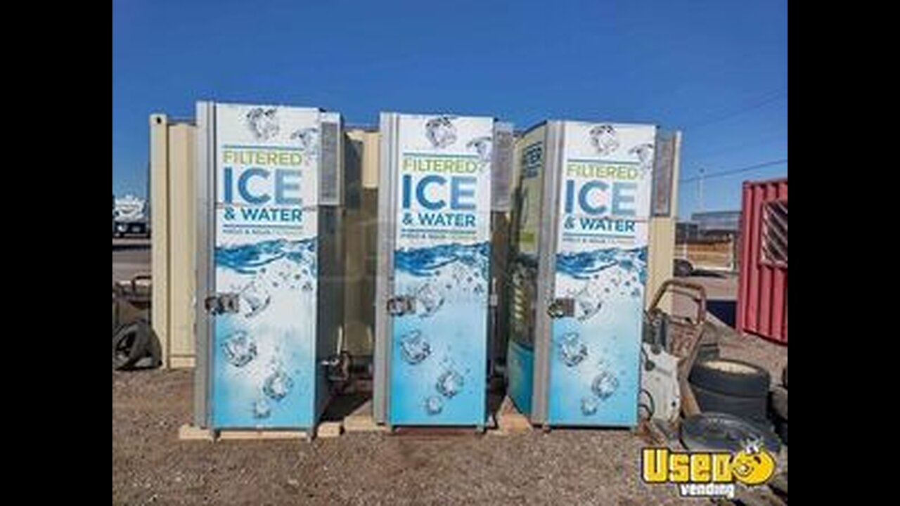 (3) 2018 Ice Born Bagged Ice and Filtered Water | Ice House America Vending Machines for Sale