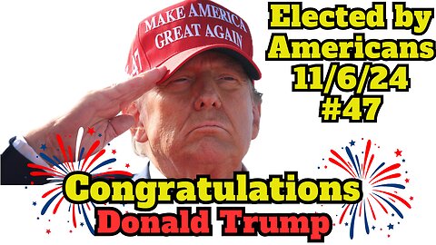 Congratulations Donald Trump #45/#47 History making American President reelected.