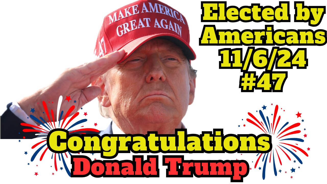 Congratulations Donald Trump #45/#47 History making American President reelected.