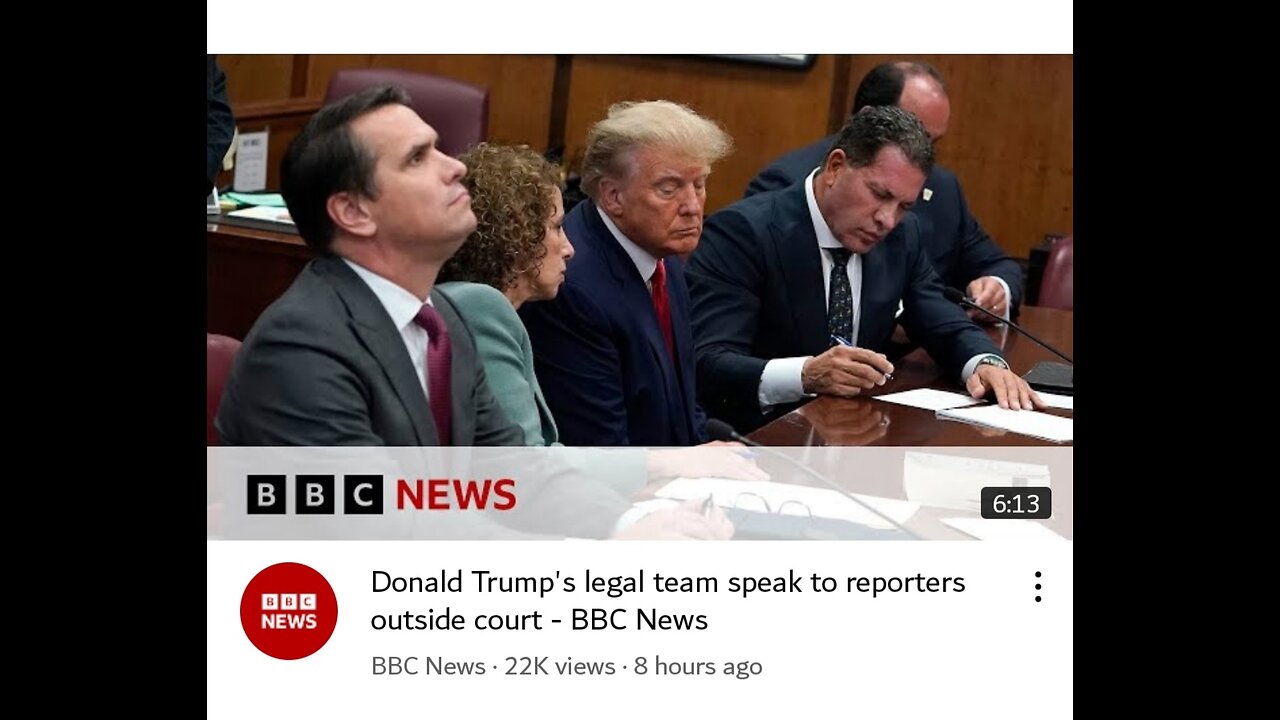 Donald Trump's legal team speak to reporters outside court - BBC News