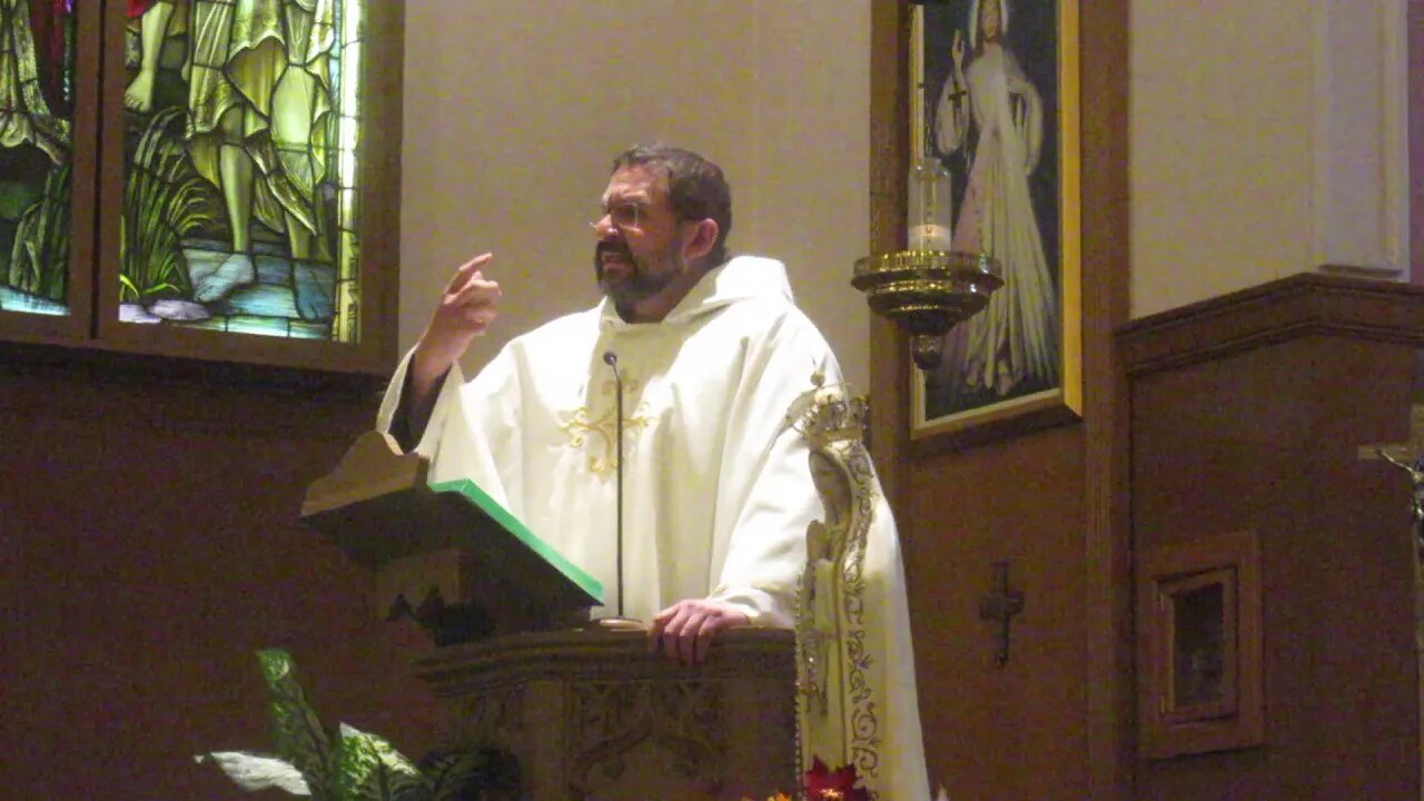 Fr Leonard Mary completes his sermon at his mass at St Bernard's parish 3 of 5