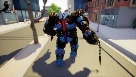 2020 Unreal 424 3 polygon city with MECH man