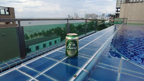 Pattaya, Thailand - Chang Beer by the poolside!