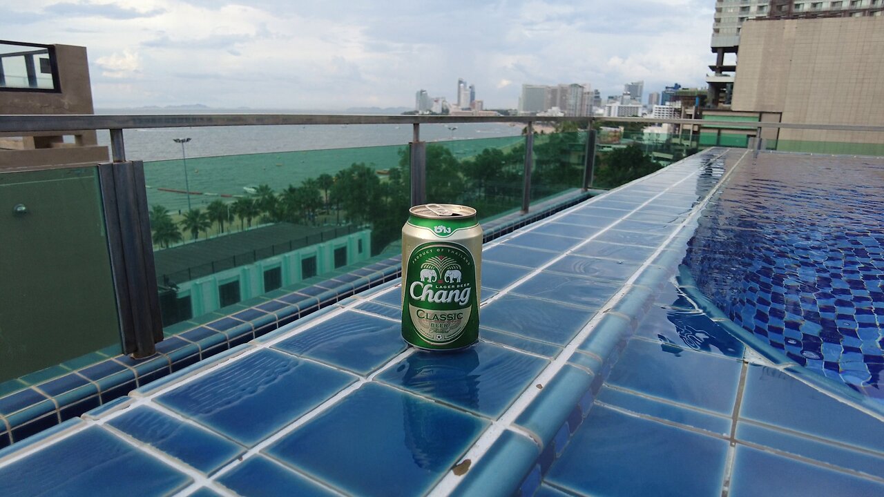 Pattaya, Thailand - Chang Beer by the poolside!