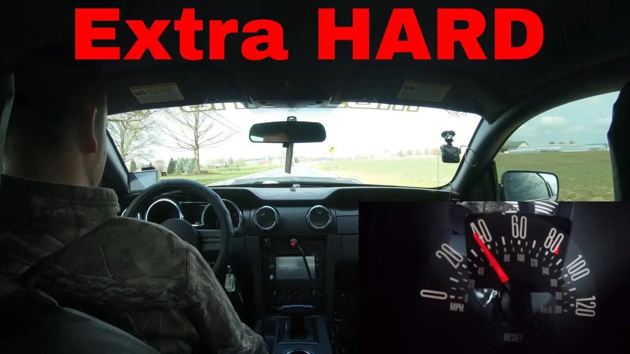 EXTRA HARD LAUNCH 0-60 Ford Mustang V6 - Long tube Headers With CHERRY BOMB GLASSPACKS 4.0 V6