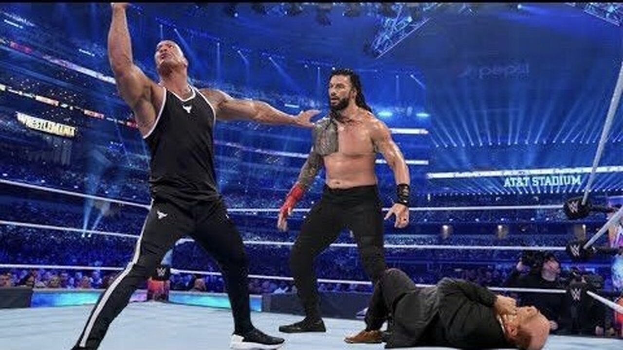 The Rock Return and fight with The Tribal Chief Roman Reigns