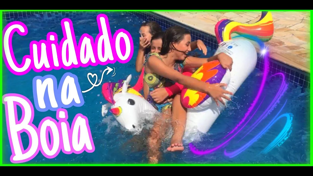 BRINCANDO NA PISCINA | OLHA OQ ACONTECEU 😱 3 irmãs demais