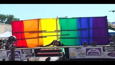 Boy Dressed in Drag Performs at Dixon Illinois Pride! | Small Town USA has gone Gay and Insane!!!