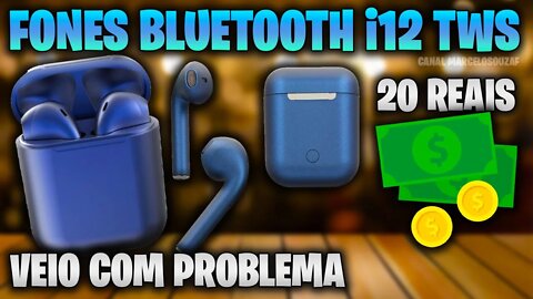 Fones de Ouvido Bluetooth Sem Fio InPods i12 TWS com Problema