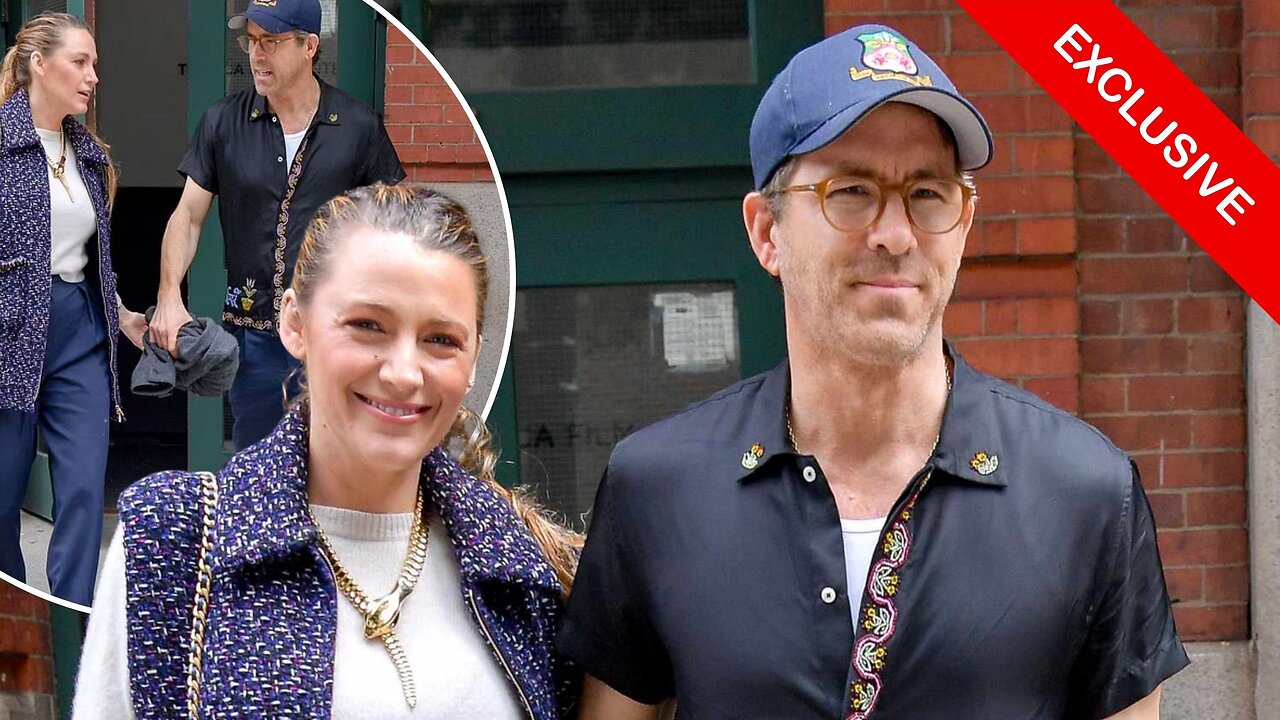 Blake Lively and Ryan Reynolds Rock Coordinating Navy Looks for Adorable Couple Moment