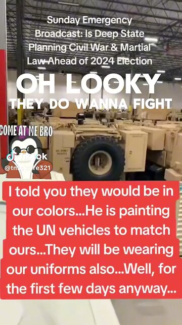 They are repainting UN Trucks to look like ours !!!!