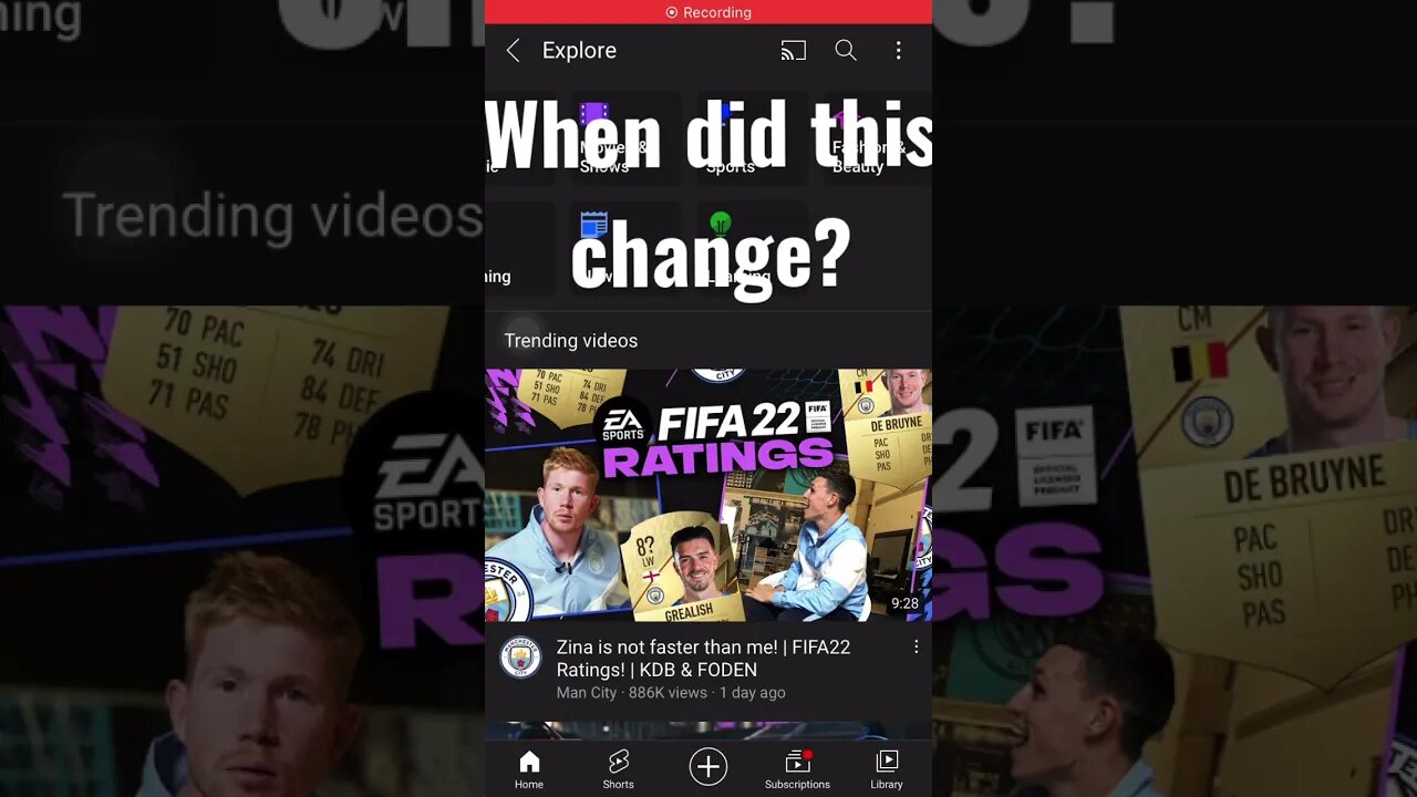When did this change in the explore tab? #shorts