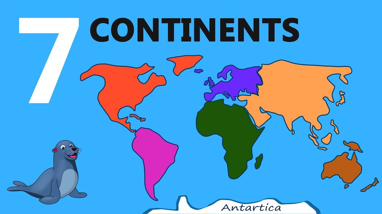 7 Continents Names - Continents of the World - Seven continents video for kids - Continents Names