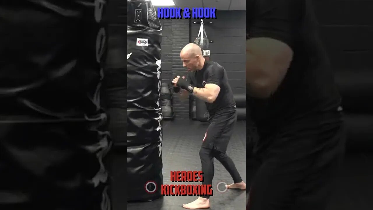 Heroes Training Center | Kickboxing & MMA "How To Double Up" Hook & Hook - Front | #Shorts