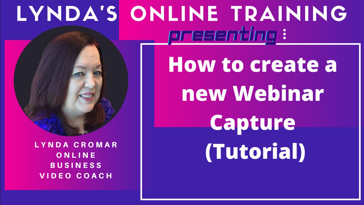 How to create a new Webinar Capture