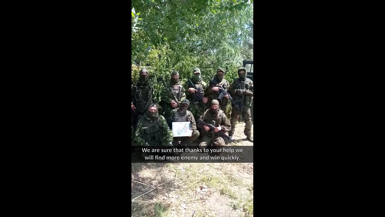 DPR battalion "Somali" thanks a boy for donating a drone