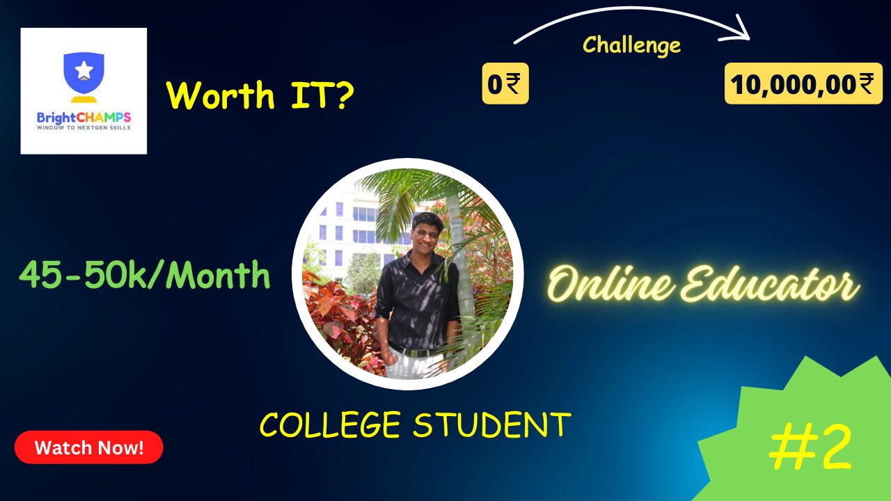 0₹ to 10,000,00 Rs Challenge | Online Educator | College Student | Side Hustles in India | 50k/month