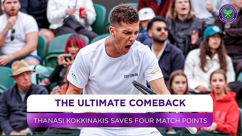 The ULTIMATE comeback - Thanasi Kokkinakis - Winning moment - First round - Wimbledon 2024