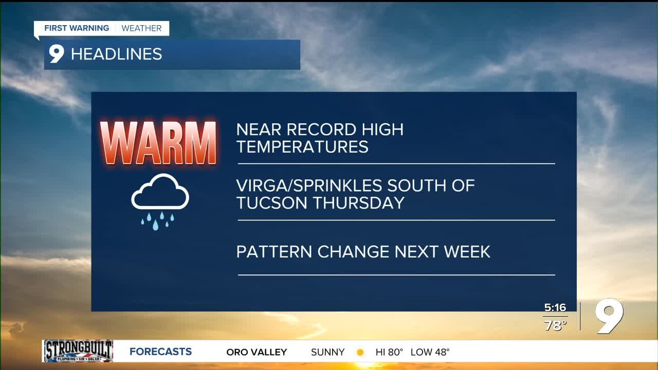 Record warm now, but a pattern change is coming