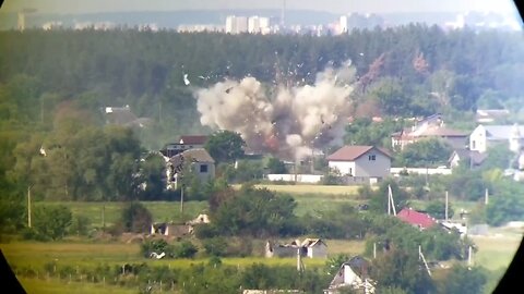 A Ukranian house levelled in Ukraine