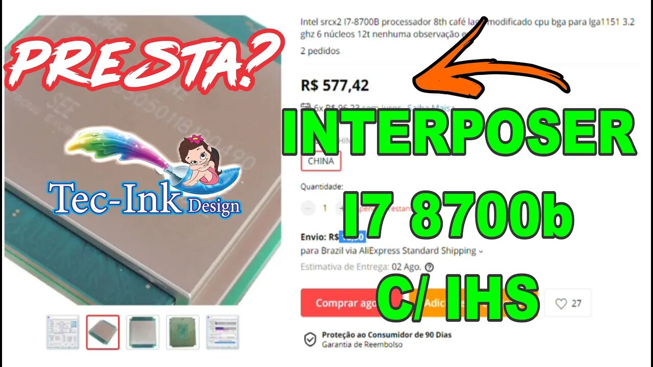 Processador Interposer G2 Com IHS - QNCT e i7 8700b Podem Ser Uma Boa, Mas... | i7 8700b R$ 577,00 ?