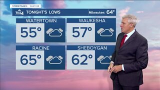 Mostly cloudy and cool Saturday night