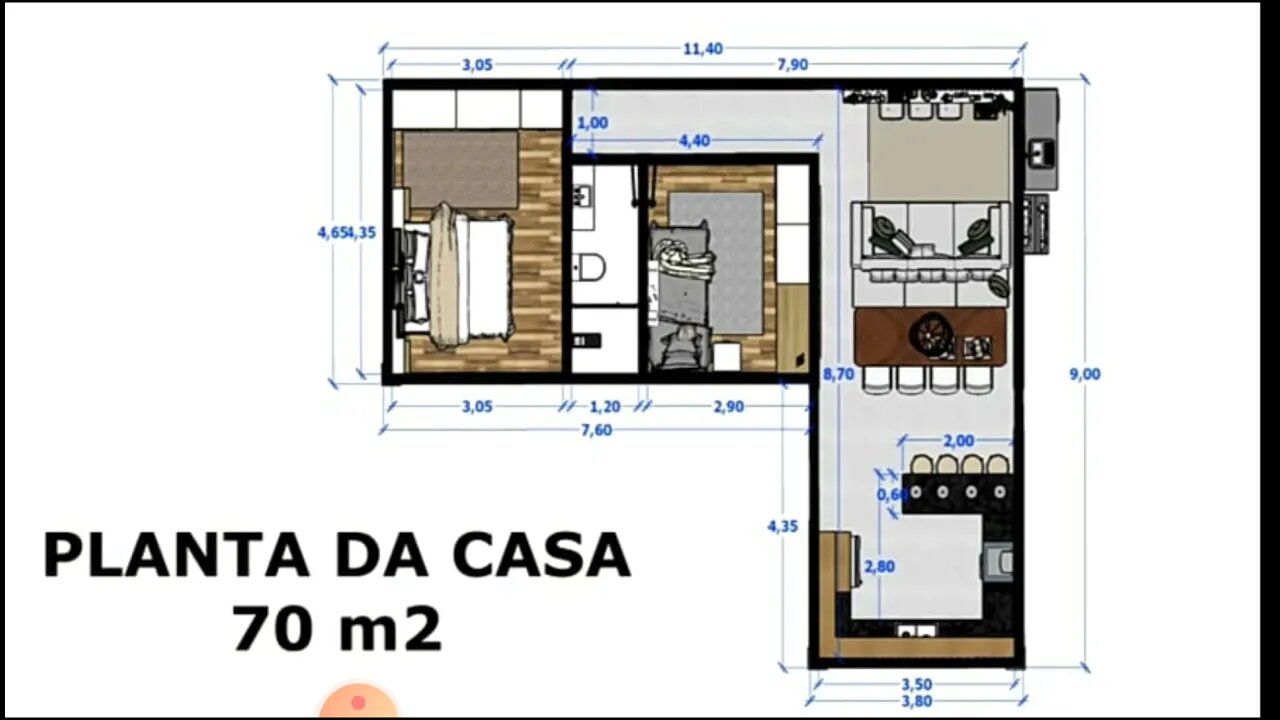 planta baixa casa terria 70m2