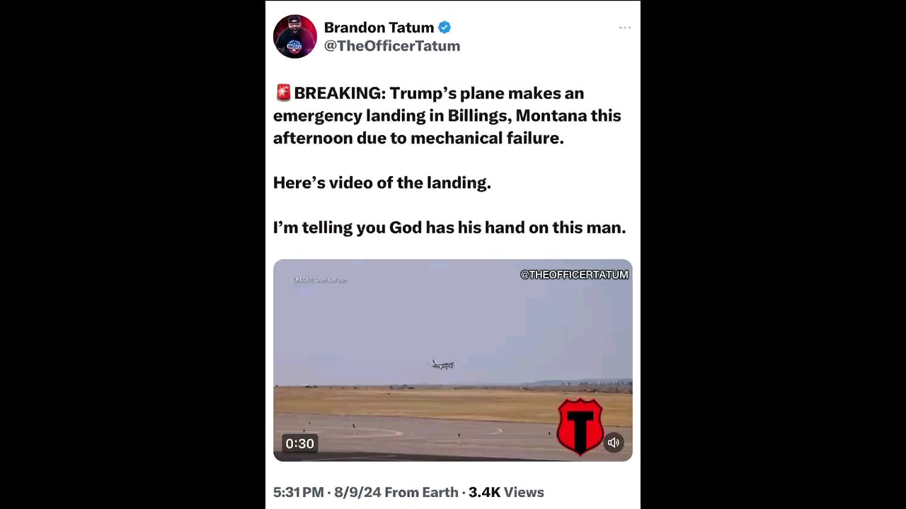 Trump's Plane makes an emergency landing in Billings Montana (See Description Box)