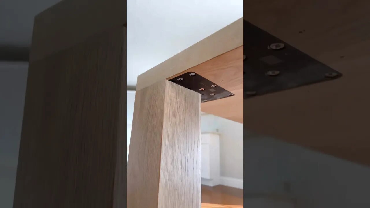 New way to attach a table leg #woodworkingprojects #viral #diy #woodworking #amazing