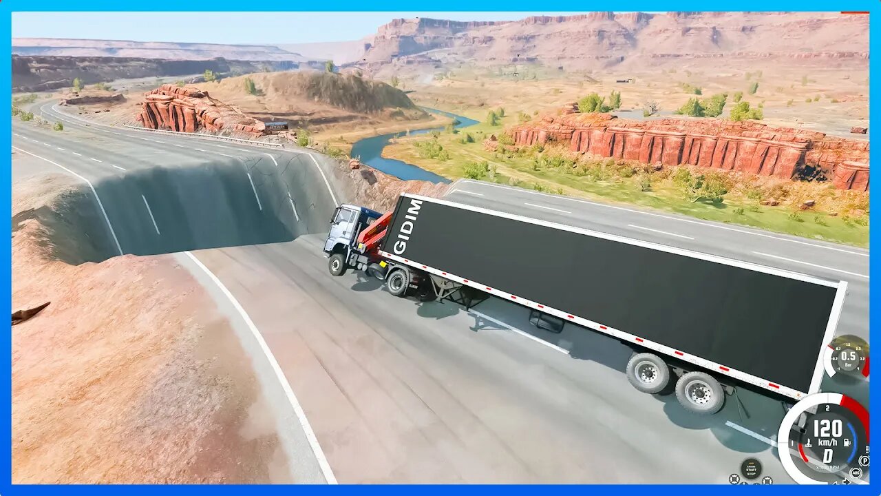 Cars vs Giant Pit & Trucks vs Giant Pit #318 – BeamNG Drive Crashes