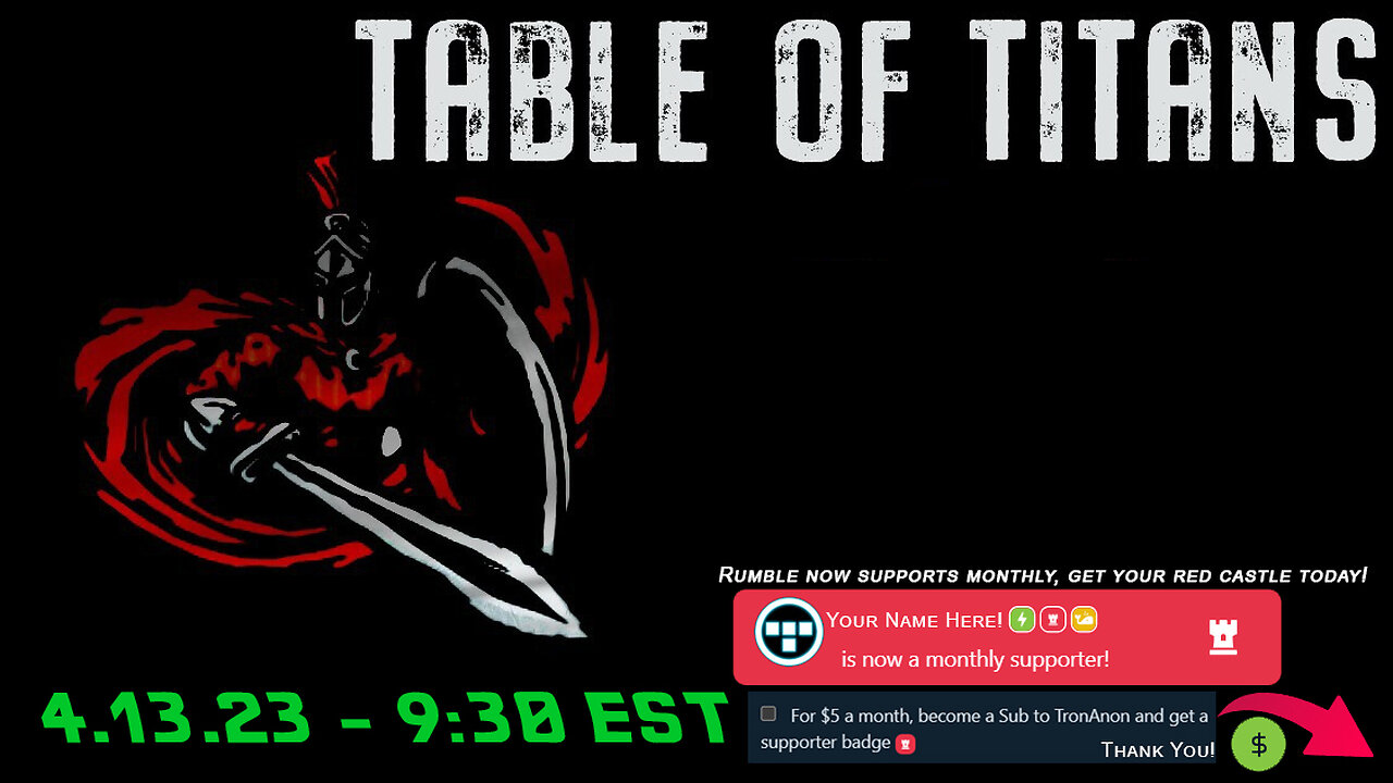 🔴LIVE - 9:30 EST - 4.13.23 - Table of Titans🔴