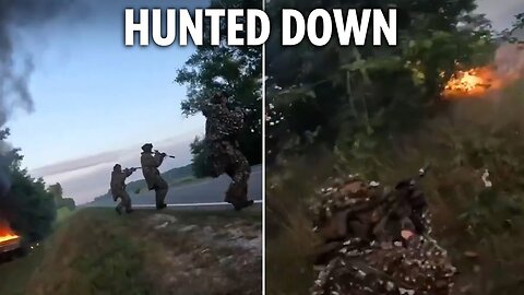 Heart-pounding footage shows Ukrainians ambushing Putin’s troops as they storm deeper into Russia