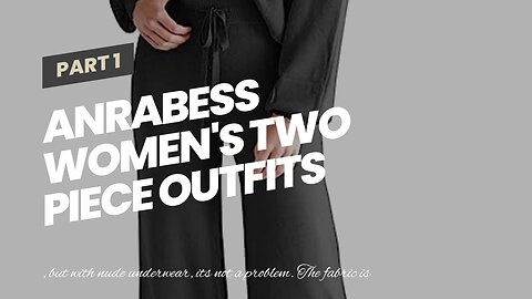 ANRABESS Women's Two Piece Outfits Sweater Sets Long Sleeve Pullover and Drawstring Pants Loung...