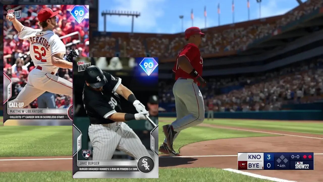 Topps Now Rookie Cards Jake Burger and Matthew Liberatore Debuts: MLB The Show 22 Diamond Dynasty